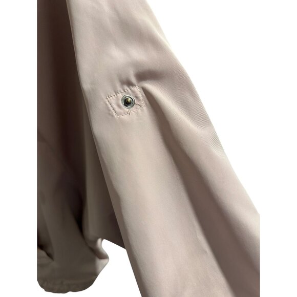 👗 2/$30Dusty Rose Lilac Hooded Windbreaker Jacket With Drawstring Hem & Pockets - Picture 3 of 11